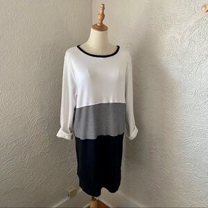 Vintage Jones New York Color Block Cotton Dress